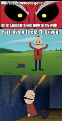 Size: 479x938 | Tagged: safe, banned from derpibooru, deleted from derpibooru, derpibooru import, lord tirek, canadian, exploitable meme, meme, south park, tirek vs everyone meme