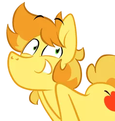 Size: 820x866 | Tagged: safe, artist:nannurs, banned from derpibooru, deleted from derpibooru, derpibooru import, braeburn, grin, smiling, solo