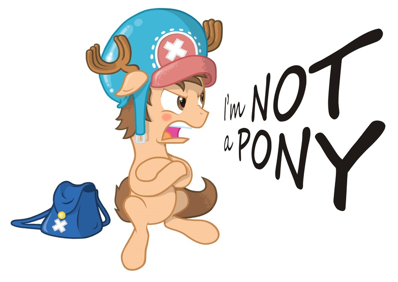 Size: 2752x1952 | Tagged: safe, artist:wandrevieira1994, banned from derpibooru, deleted from derpibooru, derpibooru import, ponified, pony, crossover, one piece, pony pony chopper, solo, tony tony chopper