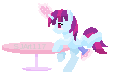 Size: 117x76 | Tagged: explicit, banned from derpibooru, deleted from derpibooru, derpibooru import, mystery mint, ponified, pony, equestria girls, animated, background human, dildo, equestria girls ponified, female, gif, image, magic, nudity, penetration, pixel art, practice drawing, sex, sex toy, solo, solo female, spread legs, spreading, sprite, table, telekinesis, vaginal