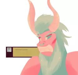 Size: 1128x1086 | Tagged: safe, artist:harmoniousrain, banned from derpibooru, deleted from derpibooru, derpibooru import, lord tirek, ask, limited palette, solo, tumblr