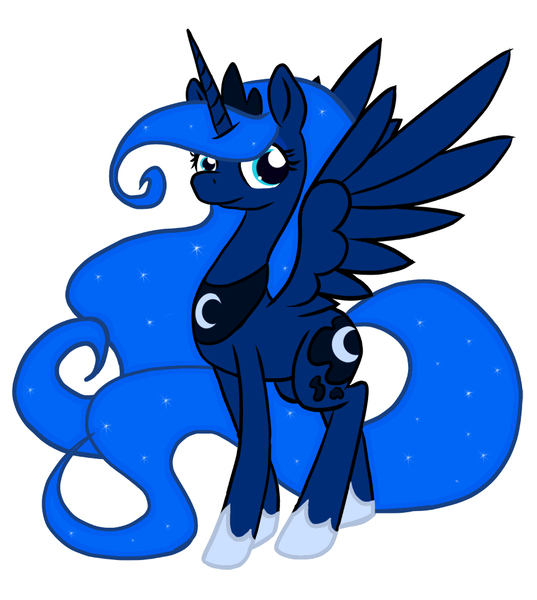 Size: 900x1005 | Tagged: safe, artist:gingersnap913, banned from derpibooru, deleted from derpibooru, derpibooru import, princess luna, alicorn, pony, female, mare, peytral, simple background, solo, white background