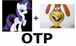 Size: 794x488 | Tagged: safe, banned from derpibooru, deleted from derpibooru, derpibooru import, rarity, crack shipping, exploitable meme, meme, otp, shipping, the noid