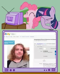 Size: 600x748 | Tagged: safe, banned from derpibooru, deleted from derpibooru, derpibooru import, pinkie pie, twilight sparkle, chris chan, ebay, exploitable meme, meme, obligatory pony, tv meme