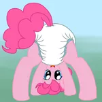 Size: 1024x1024 | Tagged: questionable, artist:ced75, artist:fillyscoots42, banned from derpibooru, deleted from derpibooru, derpibooru import, pinkie pie, cute, diaper, diaper fetish, diapinkes, fetish, looking between legs, poofy diaper, solo