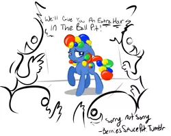 Size: 1651x1312 | Tagged: suggestive, artist:berndem-bones, banned from derpibooru, deleted from derpibooru, derpibooru import, oc, oc:ball pit pony, ponified, original species, pony, ball, ball pit, dashcon, floppy ears, frown, open mouth, prostitution, raised hoof, sad, smiling, teasing