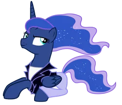 Size: 5796x4995 | Tagged: safe, artist:sebisscout1997, banned from derpibooru, deleted from derpibooru, derpibooru import, princess luna, clothes, greaser, jacket, leather jacket, solo, vector