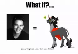 Size: 1003x700 | Tagged: safe, banned from derpibooru, deleted from derpibooru, derpibooru import, king sombra, spoiler:s03, johnny yong bosch, jossed, season 3 villain, what if x voiced the season 3 villain