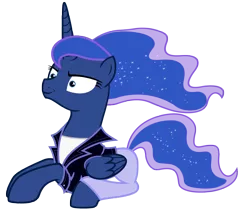 Size: 5796x4995 | Tagged: safe, artist:sebisscout1997, banned from derpibooru, deleted from derpibooru, derpibooru import, princess luna, absurd resolution, clothes, greaser, jacket, leather jacket, solo, vector