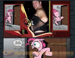 Size: 900x700 | Tagged: suggestive, banned from derpibooru, deleted from derpibooru, derpibooru import, nightmare star, pinkie pie, crossdressing, dragonball z abridged, dr. frank n furter, exploitable meme, lanipator, meme, obligatory pony, rocky horror picture show, surprise door