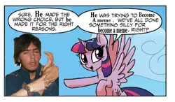 Size: 714x418 | Tagged: safe, banned from derpibooru, deleted from derpibooru, derpibooru import, twilight sparkle, alicorn, damian, exploitable meme, meme, twilight justifies evil meme, twilight sparkle (alicorn)