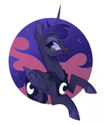 Size: 1282x1520 | Tagged: dead source, safe, artist:spacekitsch, banned from derpibooru, deleted from derpibooru, derpibooru import, princess luna, alternate hairstyle, solo