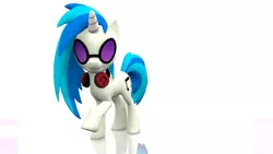 Size: 960x540 | Tagged: safe, artist:iwantpieican, artist:modern-sonic, banned from derpibooru, deleted from derpibooru, derpibooru import, vinyl scratch, 3d, blender, glasses, looking at you, model, reflection, solo