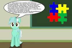 Size: 887x588 | Tagged: safe, banned from derpibooru, deleted from derpibooru, derpibooru import, lyra heartstrings, autism, human studies101 with lyra, meme, trollbait
