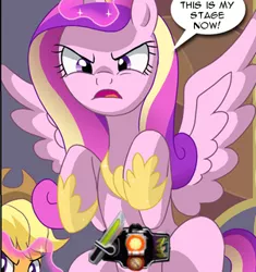 Size: 301x320 | Tagged: safe, artist:bbmbbf, banned from derpibooru, deleted from derpibooru, derpibooru import, edit, applejack, princess cadance, equestria untamed, kamen rider, kamen rider gaim, palcomix