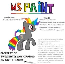 Size: 960x936 | Tagged: safe, banned from derpibooru, deleted from derpibooru, derpibooru import, 1000 hours in ms paint, 1337, absolute piece of shit, background pony strikes again, donut steel, joke oc, ms paint, ms paint 8/8 m8, poe's law, shitty drawing, tags needed, threat, threatening, vulgar