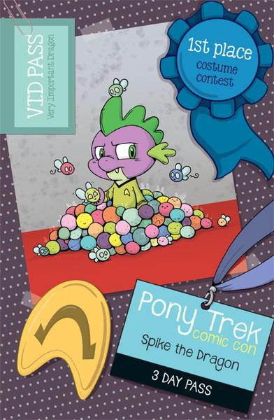 Size: 714x1094 | Tagged: safe, banned from derpibooru, deleted from derpibooru, derpibooru import, idw, spike, parasprite, spoiler:comic, spoiler:comic25, advertisement, idw advertisement, pony trek