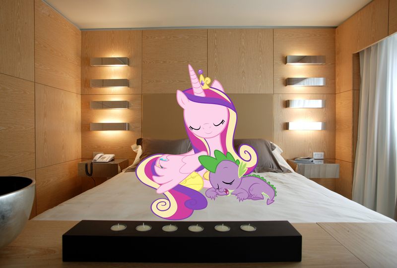 Size: 2244x1518 | Tagged: safe, artist:reaver75, banned from derpibooru, deleted from derpibooru, derpibooru import, princess cadance, spike, female, image, infidelity, male, png, shipping, sleeping, spikedance, straight