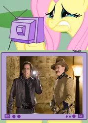 Size: 657x916 | Tagged: safe, banned from derpibooru, deleted from derpibooru, derpibooru import, fluttershy, ben stiller, crying, exploitable meme, fluttercry, meme, night at the museum, night at the museum secret of the tomb, obligatory pony, robin williams, tv meme