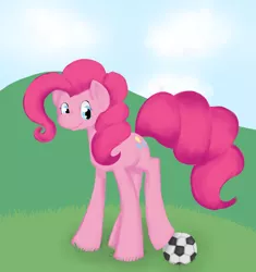 Size: 4244x4518 | Tagged: safe, artist:robynne, banned from derpibooru, deleted from derpibooru, derpibooru import, pinkie pie, earth pony, pony, female, football, sports