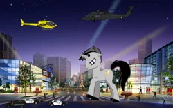 Size: 1920x1200 | Tagged: safe, artist:silverbrony97, banned from derpibooru, deleted from derpibooru, derpibooru import, oc, oc:silvermane, pony creator, car, city, helicopter, police, police car, police officer
