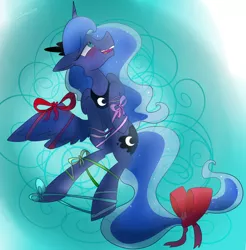 Size: 1064x1080 | Tagged: safe, artist:amarcato, banned from derpibooru, deleted from derpibooru, derpibooru import, princess luna, lunadoodle, ribbon