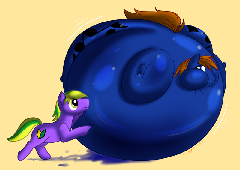 Size: 1280x907 | Tagged: questionable, artist:necrofeline, banned from derpibooru, deleted from derpibooru, derpibooru import, oc, oc:redline [jdm pon3], blueberry inflation, commission, inflation, male, massive inflation, stallion