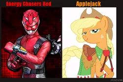 Size: 898x602 | Tagged: safe, banned from derpibooru, deleted from derpibooru, derpibooru import, applejack, go-busters, power rangers energy chasers