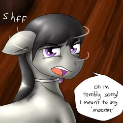 Size: 2000x2000 | Tagged: safe, artist:whisperfoot, banned from derpibooru, deleted from derpibooru, derpibooru import, octavia melody, ask balloon octavia, angry, solo