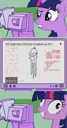 Size: 563x1078 | Tagged: safe, banned from derpibooru, deleted from derpibooru, derpibooru import, twilight sparkle, couch gag, don hertzfeldt, exploitable meme, meme, obligatory pony, the simpsons, tv meme, twilight snapple