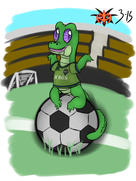 Size: 900x1200 | Tagged: safe, artist:clawsofslash, banned from derpibooru, deleted from derpibooru, derpibooru import, gummy, football, mls, seattle sounders fc, sports