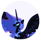 Size: 142x140 | Tagged: safe, artist:php95, banned from derpibooru, deleted from derpibooru, derpibooru import, nightmare moon, alicorn, pony, circle, free icon, icon