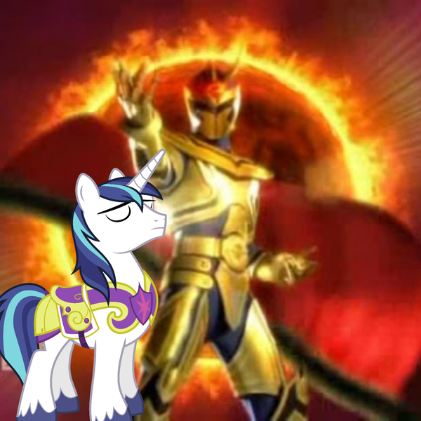 Size: 1356x1356 | Tagged: safe, banned from derpibooru, deleted from derpibooru, derpibooru import, shining armor, magishine, mahou sentai magiranger, power rangers mystic force, solaris knight