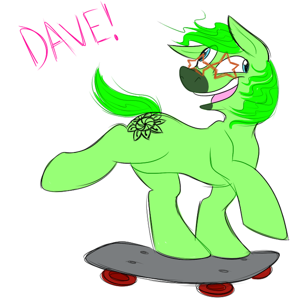 Size: 700x700 | Tagged: safe, artist:karpet-shark, banned from derpibooru, deleted from derpibooru, derpibooru import, oc, oc:dave, game grumps, pony world 3, skateboard, solo