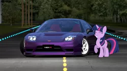 Size: 2478x1389 | Tagged: safe, artist:nestordc, banned from derpibooru, deleted from derpibooru, derpibooru import, twilight sparkle, car, honda, honda nsx, solo