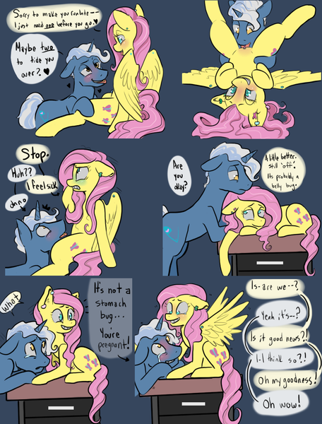 Size: 1500x1972 | Tagged: explicit, artist:charlie-bad-touch, banned from derpibooru, deleted from derpibooru, derpibooru import, fluttershy, pokey pierce, cunnilingus, female, male, oral, piercing, pokeyshy, sex, shipping, straight, wing piercing