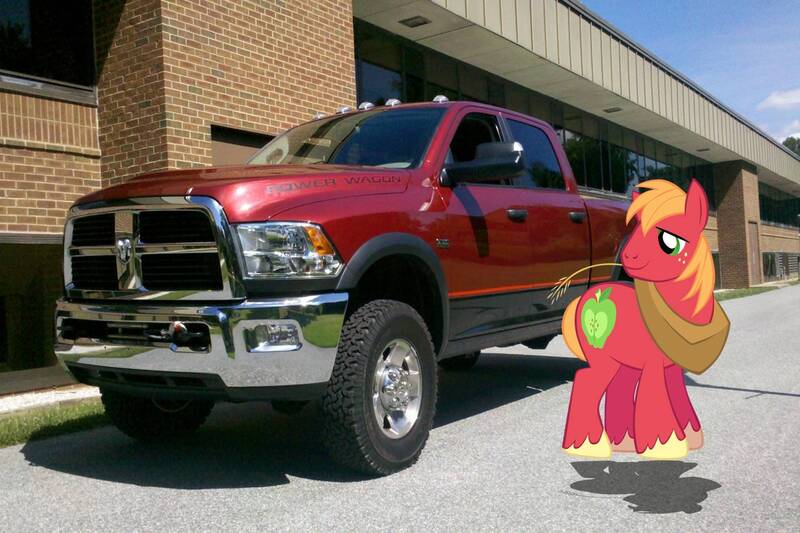 Size: 1440x960 | Tagged: safe, artist:dontae98, banned from derpibooru, deleted from derpibooru, derpibooru import, big macintosh, car, dodge, dodge ram, truck