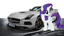 Size: 1920x1080 | Tagged: safe, artist:rdbrony16, banned from derpibooru, deleted from derpibooru, derpibooru import, rarity, car, mercedes-benz, mercedes sls