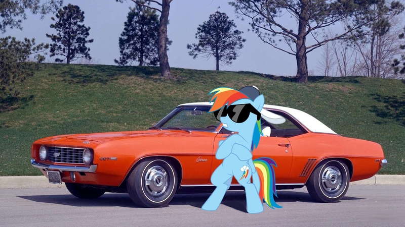 Size: 1920x1080 | Tagged: safe, artist:rdbrony16, banned from derpibooru, deleted from derpibooru, derpibooru import, car, chevrolet, chevrolet camaro, sunglasses