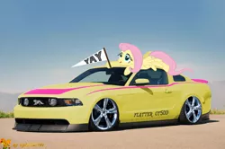Size: 1280x850 | Tagged: safe, artist:sylwek1191, banned from derpibooru, deleted from derpibooru, derpibooru import, fluttershy, car, car porn, ford, mustang, shelby, shelby mustang gt 500