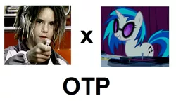 Size: 711x417 | Tagged: safe, banned from derpibooru, deleted from derpibooru, derpibooru import, vinyl scratch, crack shipping, exploitable meme, freestyler, meme, otp, shipping, text