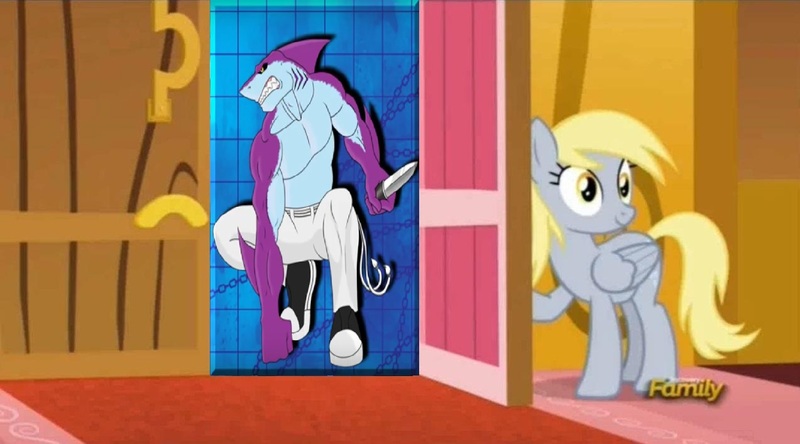 Size: 1273x706 | Tagged: safe, banned from derpibooru, deleted from derpibooru, derpibooru import, derpy hooves, slice of life (episode), derpy's door, exploitable meme, jumentossauro, meme, obligatory pony, richard