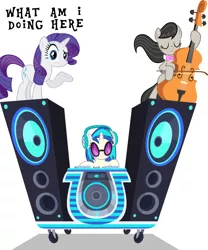 Size: 854x1024 | Tagged: safe, artist:starlessnight22, banned from derpibooru, deleted from derpibooru, derpibooru import, edit, octavia melody, rarity, vinyl scratch, slice of life (episode), cello, musical instrument, simple background, vector, white background, wubcart
