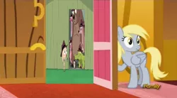 Size: 1272x704 | Tagged: safe, banned from derpibooru, deleted from derpibooru, derpibooru import, derpy hooves, slice of life (episode), derpy's door, exploitable meme, meme, obligatory pony, phineas and ferb