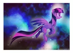 Size: 2000x1451 | Tagged: safe, artist:spacekitsch, banned from derpibooru, deleted from derpibooru, derpibooru import, twilight sparkle, twilight sparkle (alicorn), alicorn, pony, female, flying, mare, solo