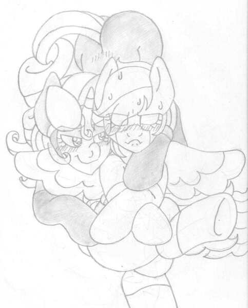 Size: 802x996 | Tagged: safe, artist:blackbewhite2k7, banned from derpibooru, deleted from derpibooru, derpibooru import, rainbow dash, rarity, batman, blushing, butt, catwoman, crossed legs, female, flexible, hug, lesbian, monochrome, plot, raridash, shipping, sitting, sketch, spread wings, teasing, wingboner, wings