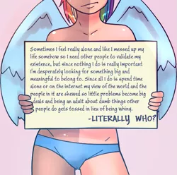 Size: 545x540 | Tagged: suggestive, artist:alvrexadpot, banned from derpibooru, deleted from derpibooru, derpibooru import, edit, rainbow dash, human, clothes, humanized, panties, signed, solo, text, underwear, winged humanization, wings