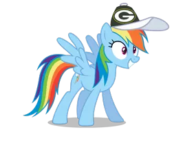 Size: 801x687 | Tagged: safe, banned from derpibooru, deleted from derpibooru, derpibooru import, rainbow dash, american football, cap, green bay packers, hat, nfl, sports, vector