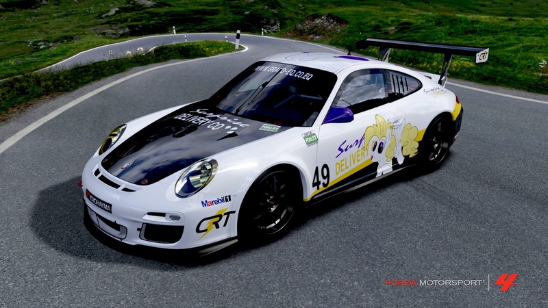 Size: 1280x720 | Tagged: safe, artist:skyline333, banned from derpibooru, deleted from derpibooru, derpibooru import, surprise, car, forza motorsport 4, porsche, porsche 911