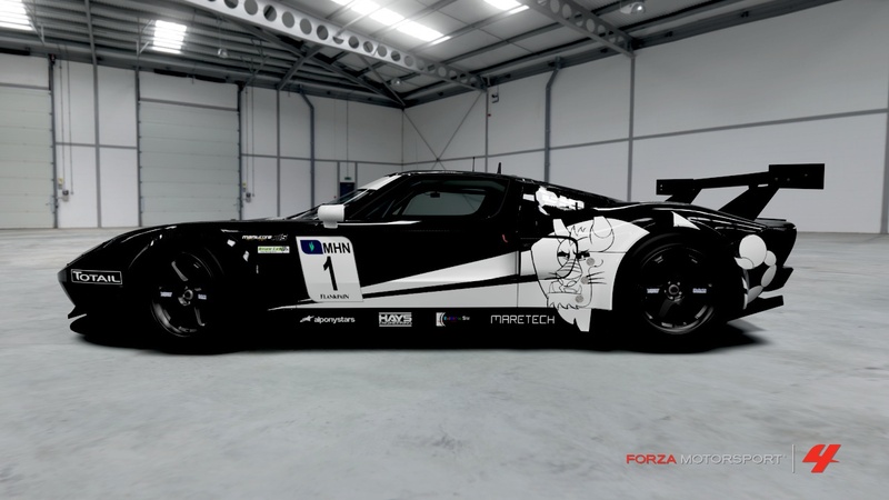 Size: 1280x720 | Tagged: safe, artist:skyline333, banned from derpibooru, deleted from derpibooru, derpibooru import, manticore, car, ford, ford gt, forza motorsport 4